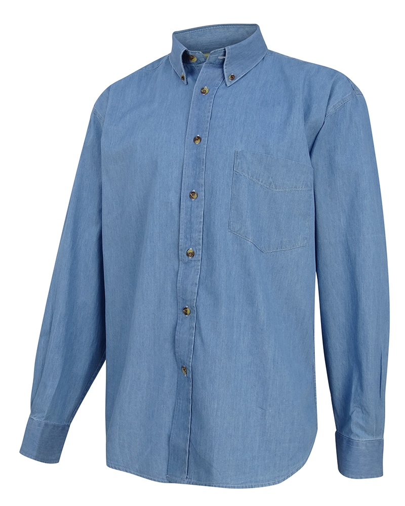 Classic Chambray Denim Shirt by Hoggs of Fife Hoggs of Fife