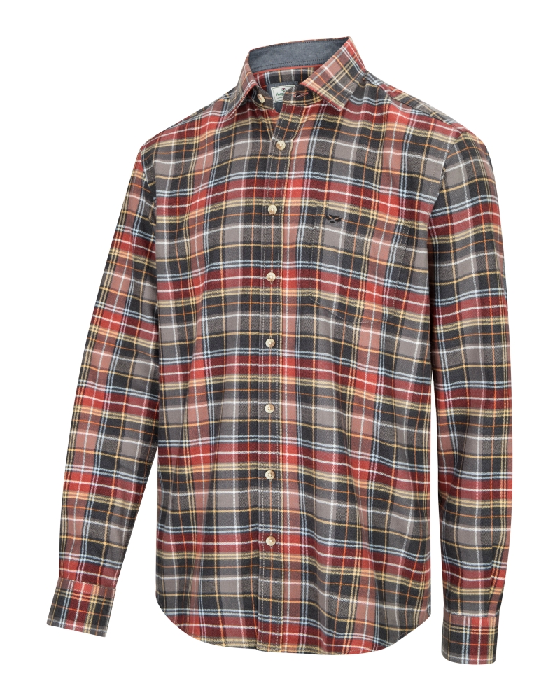 Rust Check Hoggs of Fife Pitmedden Flannel Shirt 