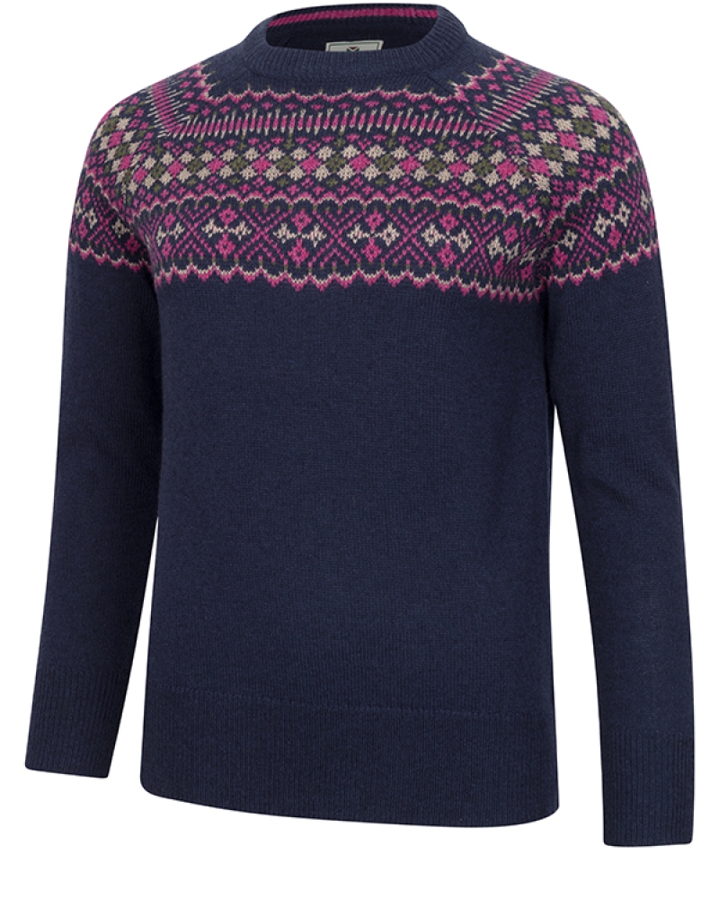 Image for Jura Ladies Fair Isle Crew Neck Pullover