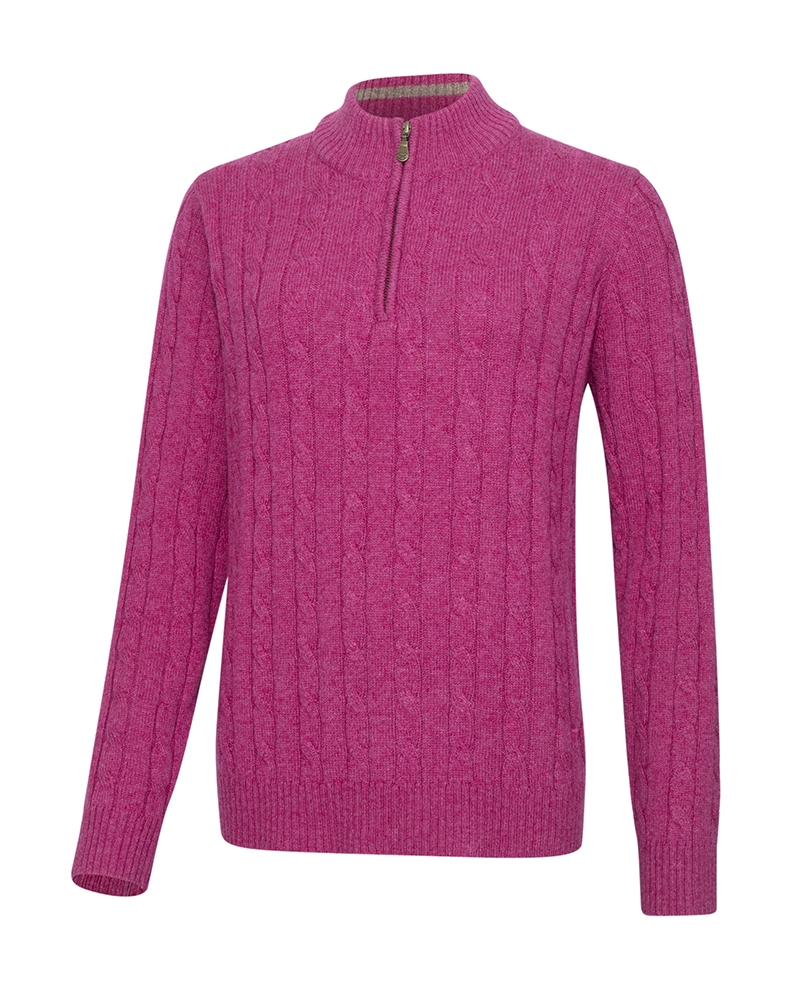 Image for Charlotte Cable 1/4 Zip Pullover