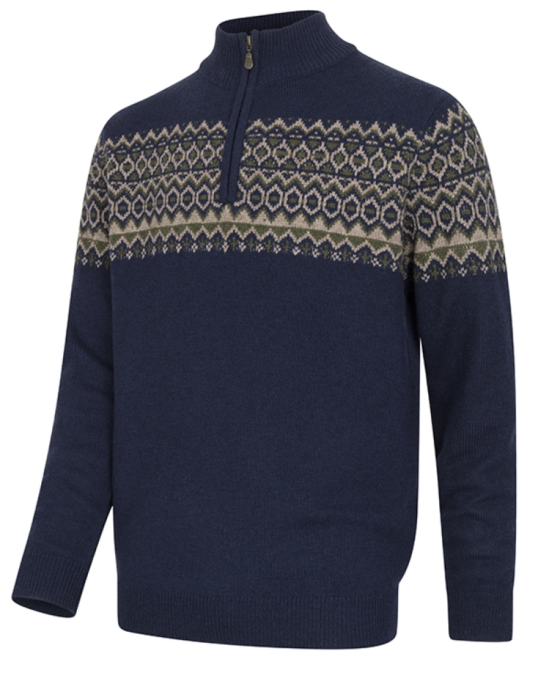 Image for Colonsay Fair Isle 1/4 Zip Pullover