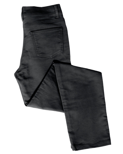 Ladies Straight Leg Moleskin Jeans (Black)