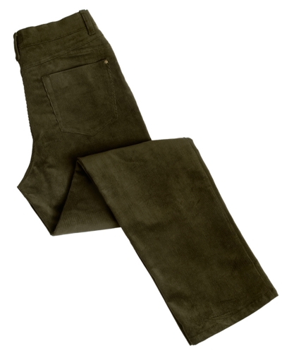 Ladies Stretch Cord Jeans (Olive)