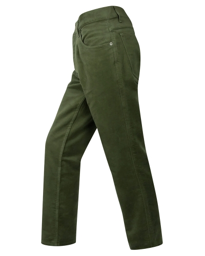 Men's Moleskin Jeans (Dark Olive)