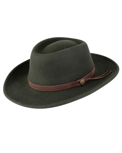 Perth Crushable Felt Hat (Olive)