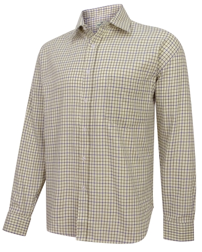 Pure Cotton Tattersall Check Shirts (Navy/Olive)