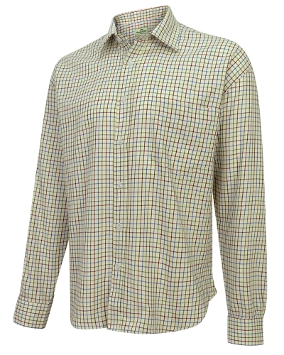 Pure Cotton Tattersall Check Shirts Wine/Blue/Green