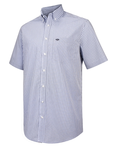 Perth Short Sleeve Checked Shirt (Blue Check)
