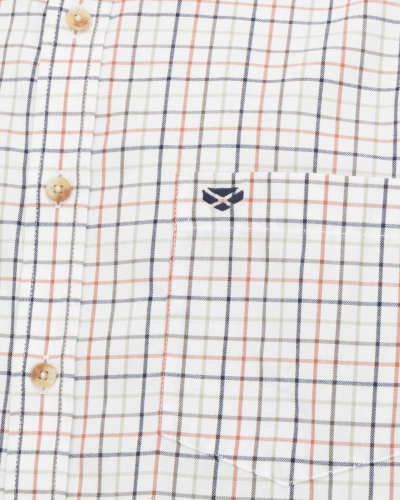 Inverness Cotton Tattersall Shirt (Navy/Rust)