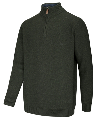 LOTHIAN 1/4 ZIP NECK PULLOVER (Loden)