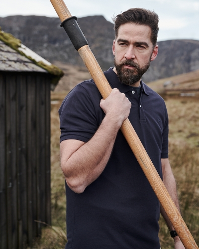 Largs Cotton Polo Shirt (Navy)