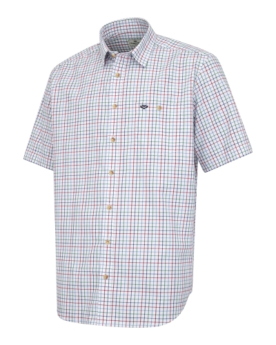 Kessock Short Sleeve Tattersall Shirt (Red/Blue/Green)