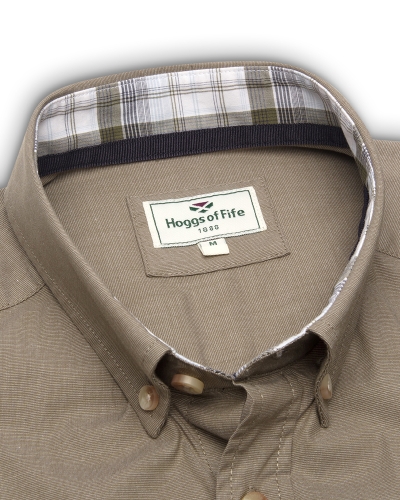 Tolsta SS Cotton Stretch Plain Shirt (Olive)