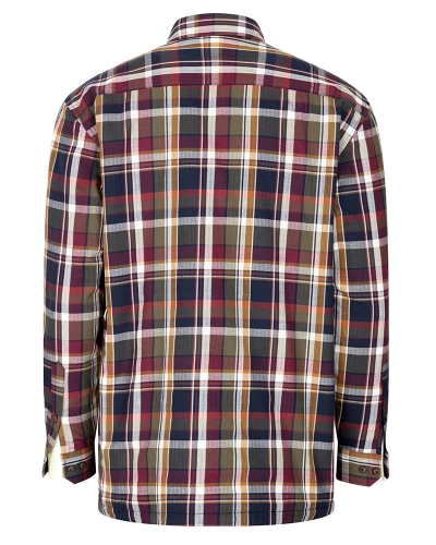 Camicia Hoggs Of Fife Bark - Uomo Con Fodera Fleece Navy/brown