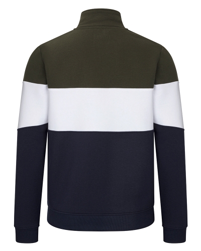 Dumfries 1888 Gents 1/4 Zip Sweatshirt (Forest/White/Navy)