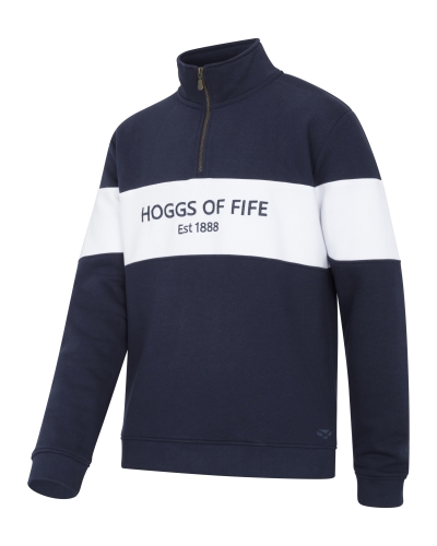 Dumfries 1888 Gents 1/4 Zip Sweatshirt (Navy/White)