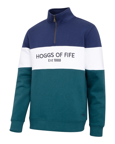 Dumfries 1888 Gents 1/4 Zip Sweatshirt (Nordic Blue/Meditteranea)