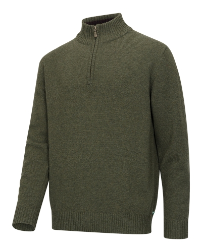 Lothian II 1/4 Zip Pullover (Olive Marl)