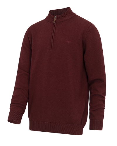 Falkirk 1/4 Zip Pullover (Berry Red)