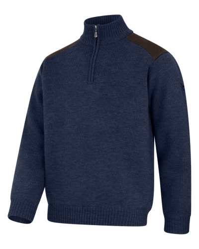 Hebrides II Zip Neck Windproof Pullover (Storm Blue)