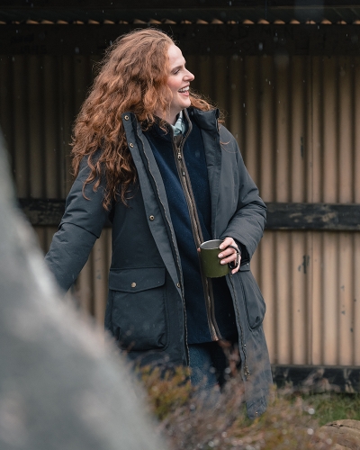 Walker Ladies Long Coat (Charcoal)