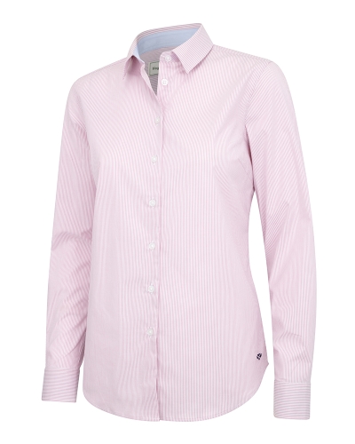 Ingliston Ladies Stretch Stripe Shirt (Pink)