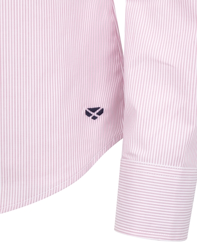 Ingliston Ladies Stretch Stripe Shirt (Pink)