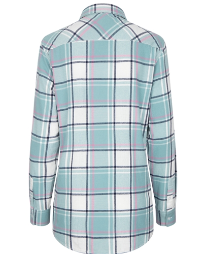 Caitlyn Oversized Flannel Shirt (Duck Egg)
