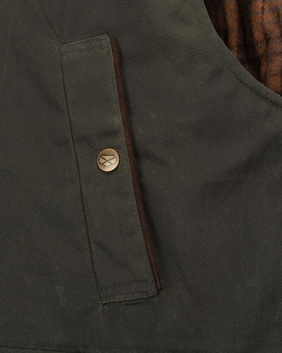 Maxton Gents Padded Waxed Waistcoat