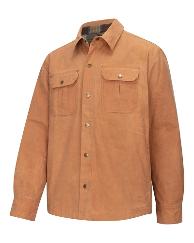 Huntly Waxed Canvas Utility Overshirt (Tan)