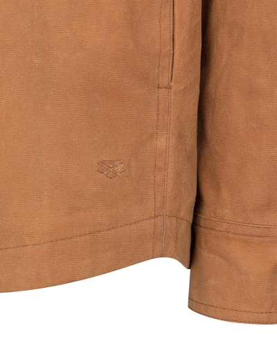 Huntly Waxed Canvas Utility Overshirt (Tan)