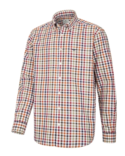 Douglas Twill Shirt (Rust/Olive)