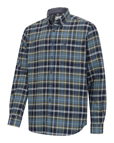 Pitcairn Flannel Check Shirt (Green/Blue/Navy)