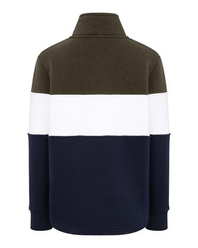 Dumfries 1888 Junior 1/4 Zip Sweatshirt (Forest/White/Navy)