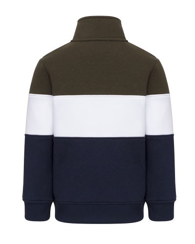 Dumfries 1888 Junior 1/4 Zip Sweatshirt (Forest/White/Navy)